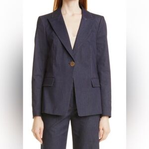 Kobi Halperin Hana  Single Breasted Blazer in Blue Size Medium
